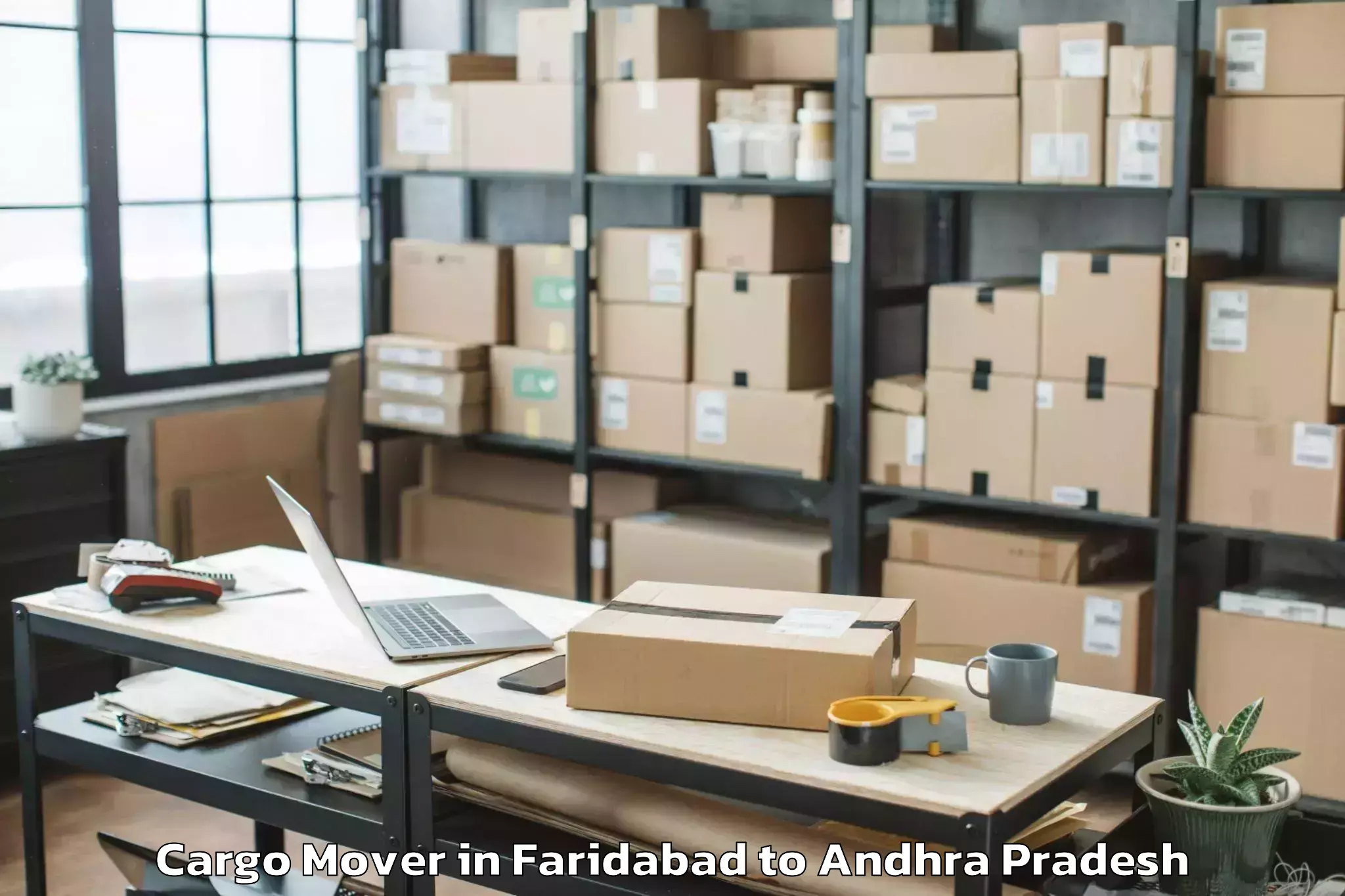 Easy Faridabad to Pedda Nakkalapalem Cargo Mover Booking